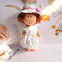 24cm Mia Doll Cotton Floral Dress Outfit