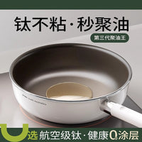 Yiyalu Titanium Non-Stick Frying Pan with Lid for Steak and Stir-Frying, Induction and Gas Cooktop Compatible