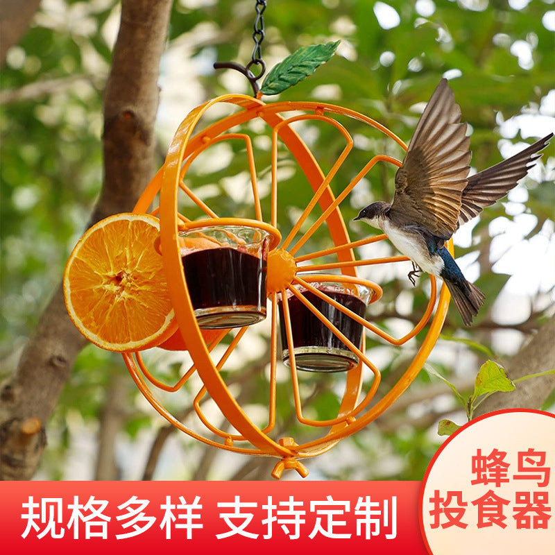 Metal Hummingbird Feeder for Outdoor Garden and Yard