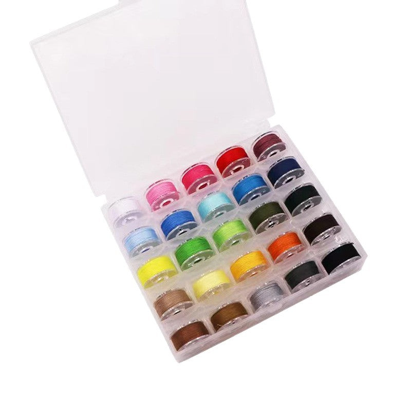 High-Speed Sewing Thread Bobbin Set with Assorted Colors and Storage Box