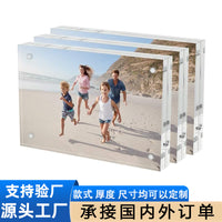 Acrylic Magnetic Photo Frame Double-Sided Display for 4x6, 5x7, 8x10 Inch Photos