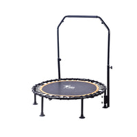 Indoor Adult Fitness Trampoline with Adjustable Handrail for Home Use