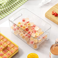Food Grade Ice Cube Tray with Lid and Storage Bin, Press-Type Ice Maker for Home Refrigerator