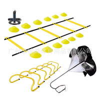 Football & Basketball Training Equipment Set: Marker Discs, Agility Rings, Hurdles, Resistance Parachutes, Agility Ladders for Speed & Physical Traini