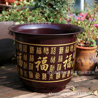 Thickened Plastic Flower Pot for Indoor/Outdoor Plants - Roses, Succulents, Green Dill