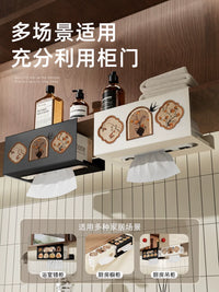 Vintage Style Kitchen Paper Towel Holder Under Cabinet Wall Mount for Facial Tissues Toilet Paper Roll Storage