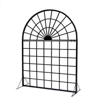 British Style Iron Art Window Frame Trellis for Climbing Plants, Wall-Mounted/Freestanding Balcony Garden Decor