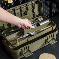 Portable Canvas Tool Storage Bag for Home, Car, Camping, and Art Supplies