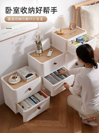 Japanese Style Multi-Layer Drawer Storage Cabinet for Home Living Room Bedroom