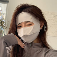 UV Protection Full Face Mask for Summer Outdoor Activities, Breathable Ice Silk Sunscreen Balaclava