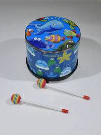 Kids' Percussion Drum Toy for Toddlers and Infants, Hand Drum with Sticks