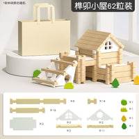 Luban Tenon and Mortise Wooden Building Blocks for Kids, DIY Chinese Architectural Model Kit, Educational Toy