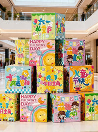 Children's Day Macaron Gift Box Decorations for Classroom & Party Decor