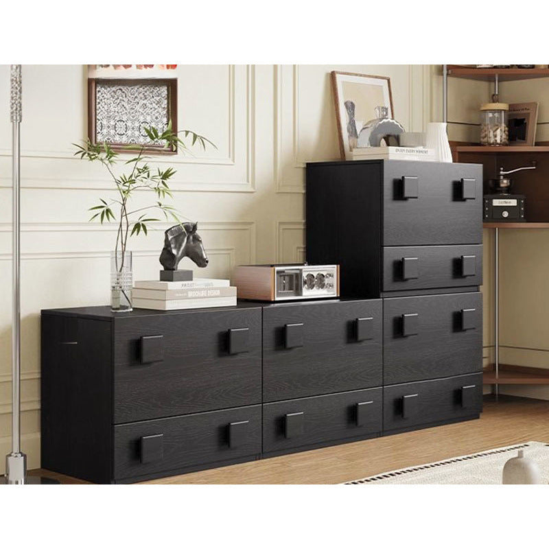 Mobile Storage Cabinet with Drawers, Small Apartment Retro Balcony TV Cabinet, Detachable Nightstand