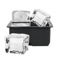Silicone Square Ice Cube Tray for Whiskey Cocktails and Baby Food