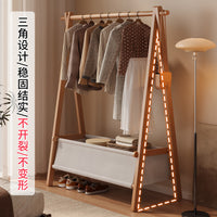 Foldable Garment Rack with Storage Shelf, Freestanding Clothes Hanger for Bedroom, Hat Rack