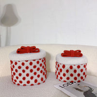 Dopamine Cotton Rope Woven Storage Basket with Lid for Cosmetics and Snacks