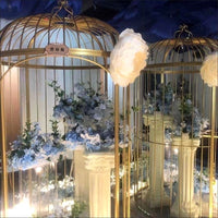 Large Wrought Iron Bird Cage Decor for Restaurants, Outdoor Parks, Weddings, and Photography Props