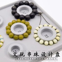 Bead Design Board for DIY Jewelry Making, Bracelet Necklace Layout Tray with Scale