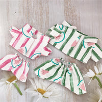 20cm Cotton Doll Clothes Summer Outfits Sling Dress Shirt Shorts Bag Set for Dolls