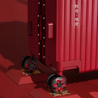 Wedding Luggage Set for Bride, Red Hardshell Suitcase with Spinner Wheels and TSA Lock