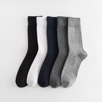 Men's Business Dress Mid-Calf Cotton Socks Odor-Resistant for Suit Shoes