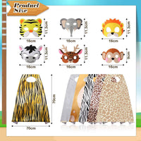 Kids' Forest Animal Cape and Mask Set for Theme Parties and Performances