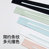Striped Color Block Cooling Arm Sleeves for Outdoor Sun Protection