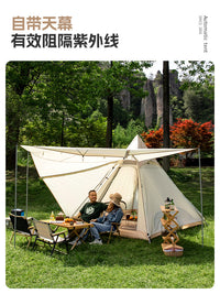 Northland Automatic Pop-Up Cotton Canvas Pyramid Tent for Outdoor Camping, Waterproof & Sun Protection