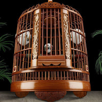 Large Engraved Bird Cage for Myna and Thrush, Home Bathing Cage, Exquisite Carved Birdcage