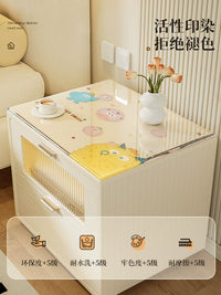 Clear PVC Waterproof Tabletop Protector Mat for Nightstands and TV Cabinets