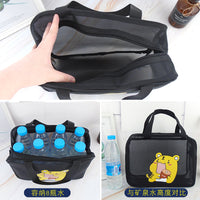 Mesh Portable Shower Caddy Bag with Handle, Foldable Large Capacity Toiletry Organizer for Travel, Gym, Bathroom