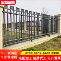 Wrought Iron Security Fence Panel for Villa, Garden and Community Boundary Protection