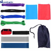 Numbwin 11-Piece Latex Resistance Band Set for Yoga & Fitness