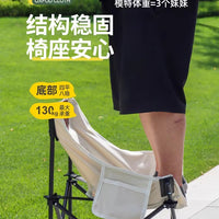 Portable Outdoor Camping Table and Chair Set with Moon Chairs and Roll-Up Table
