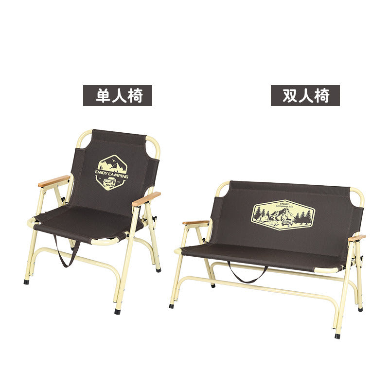 Portable Steel Frame Outdoor Folding Chair for Camping, Beach, and Patio