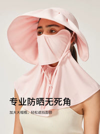 UVBANANA Full Face UV Protection Sun Mask for Women, Breathable Summer Neck Guard Sunscreen Veil