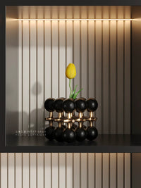 Modern Light Luxury High-End Living Room TV Cabinet Background Wall Niche Ornament Premium Wine Cabinet Open Shelf Soft Decoration