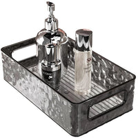 Clear Cosmetic Organizer with Glacier Pattern for Vanity and Bathroom Storage