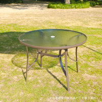 Outdoor Patio Dining Set with Umbrella, Waterproof Garden Table and Chairs for Cafe Balcony