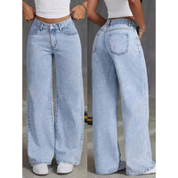 Women's High-Waisted Loose Straight Leg Jeans
