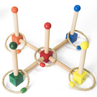 Montessori Wooden Ring Toss Game for Toddlers, Hand-Eye Coordination Educational Toy 0-3 Years