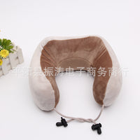 Memory Foam U-Shaped Neck Pillow for Travel, Airplane, and Napping - Cartoon Design
