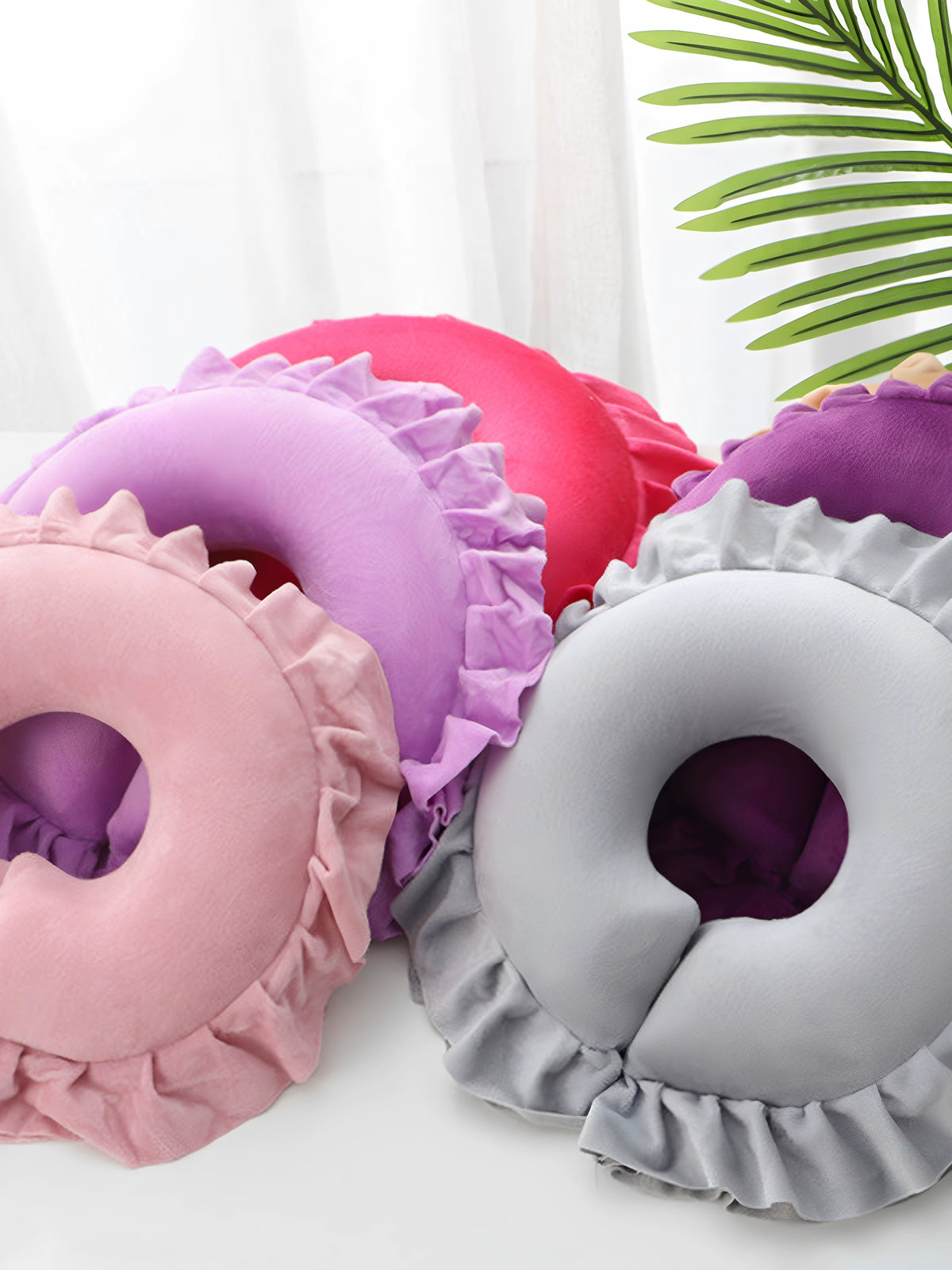 U-Shaped Latex Massage Pillow for Beauty Salon Beds, Removable and Washable