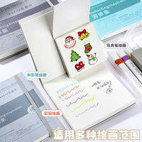 Portable Tearable Pocket Sketchbook for Acrylic Watercolor Painting, 200g Paper