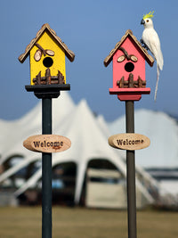 Garden Birdhouse Yard Decoration Outdoor Small Fence Landscape Gardening Balcony Ground Plug Kindergarten Ornament
