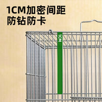 Thickened Portable Bird Cage for Parrots and Canaries, Electroplated Iron Wire Durable Travel Cage