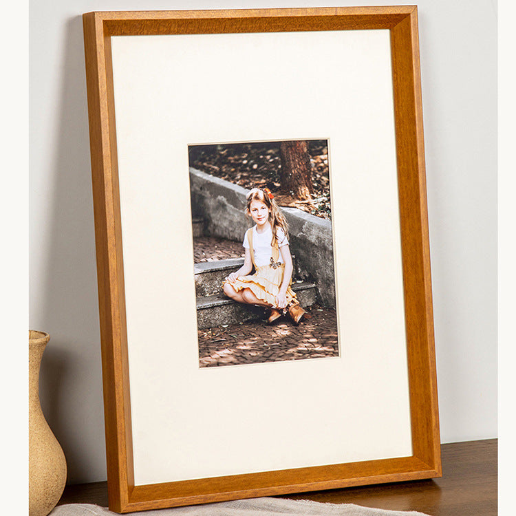 Solid Wood Photo Frame for Wall or Tabletop Display, Multiple Sizes for Posters, Puzzles, and Art Prints