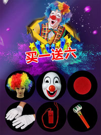 Adult Clown Costume Set for Halloween Cosplay and Stage Performance