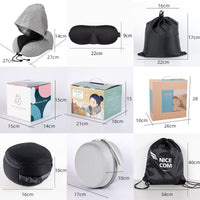 Memory Foam Hooded U-Shaped Travel Pillow with Removable Cover for Neck Support
